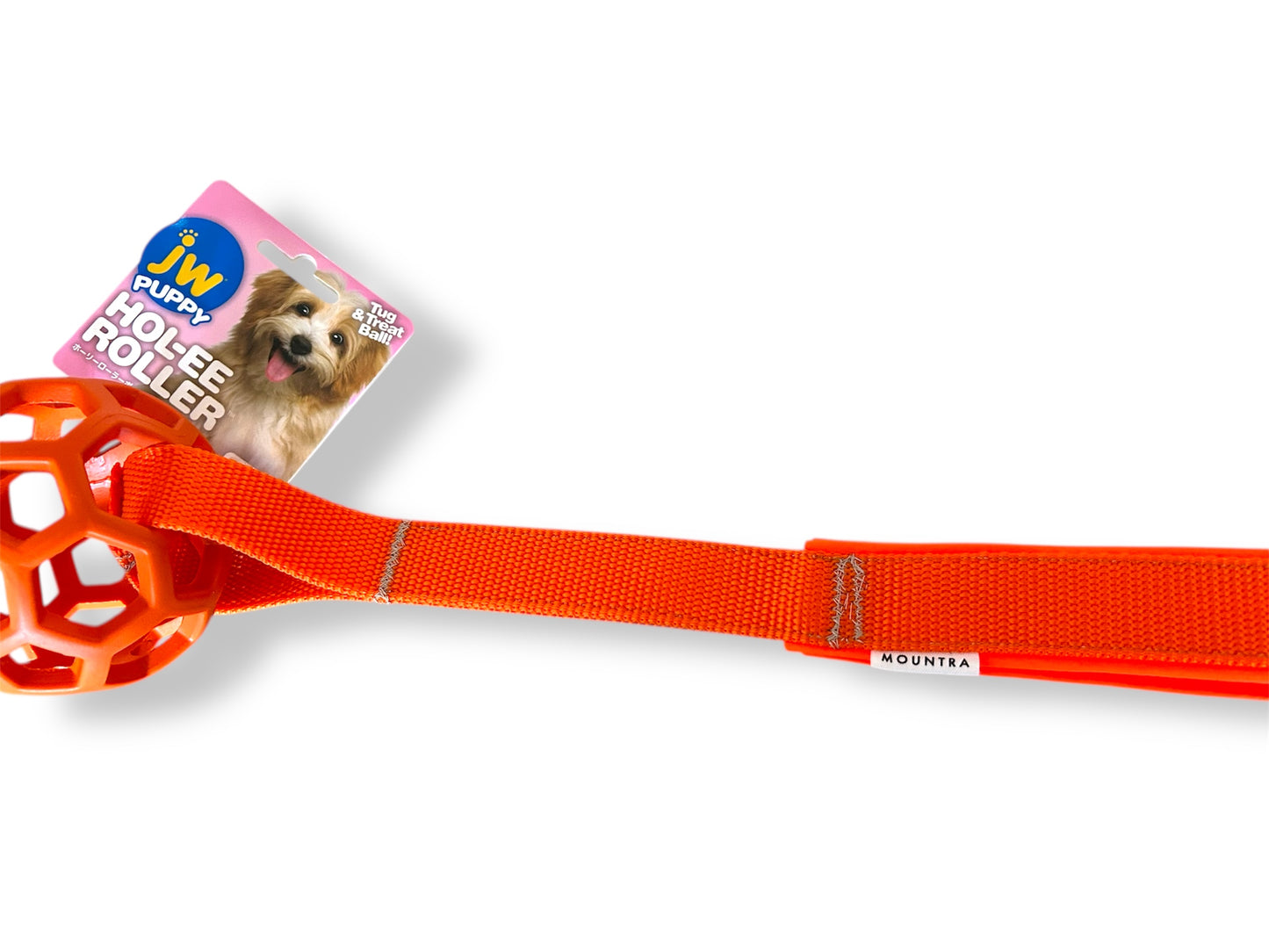 ORANGE Tug Toy with Ball