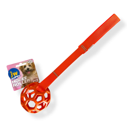 ORANGE Tug Toy with Ball